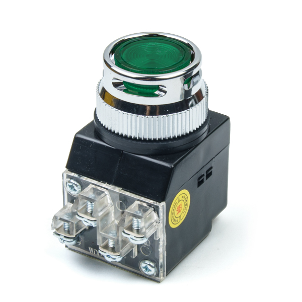 기전코리아 조광형 누름버튼 스위치 KJ-307-2 30파이 녹색 AC220V 램프 6.3V